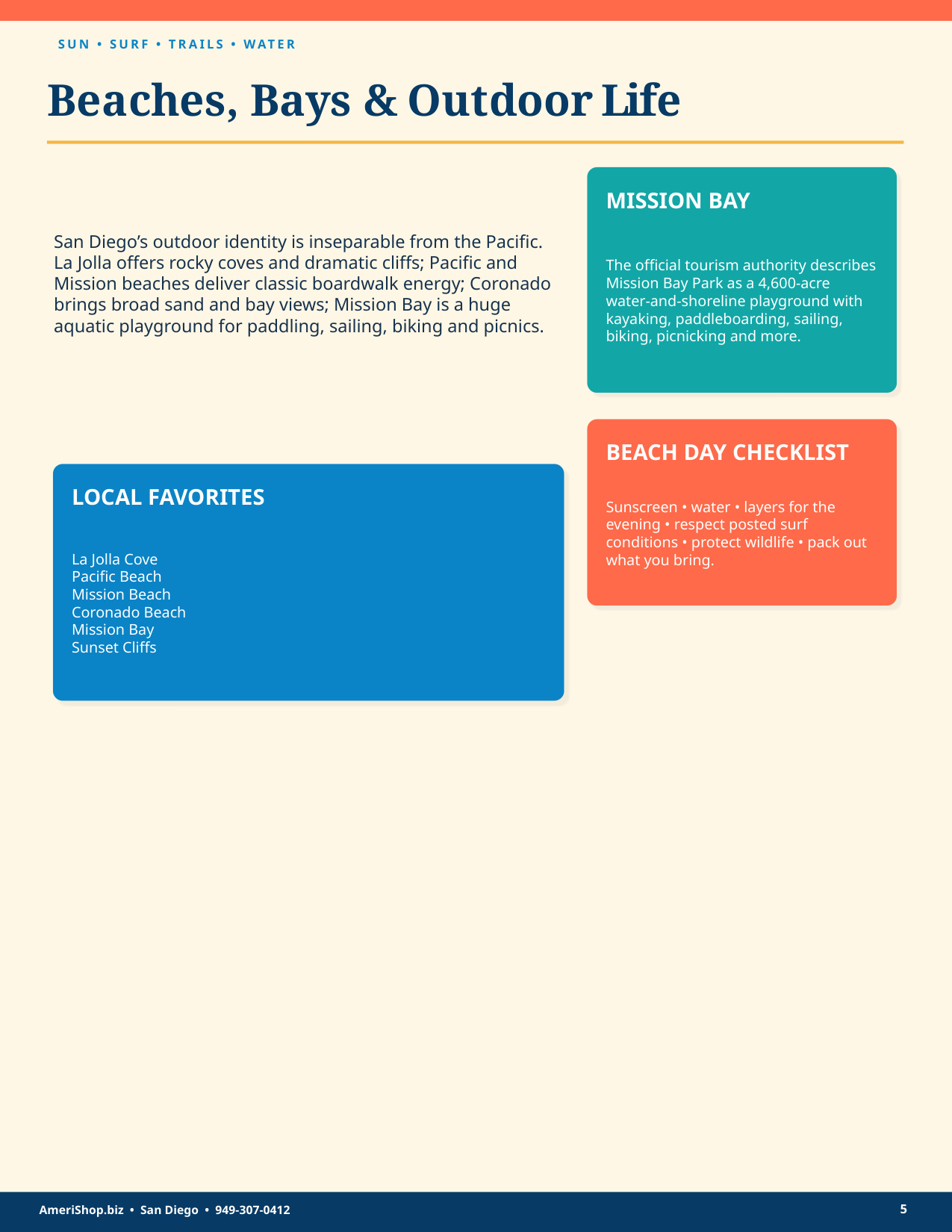 Beaches, Bays & Outdoor