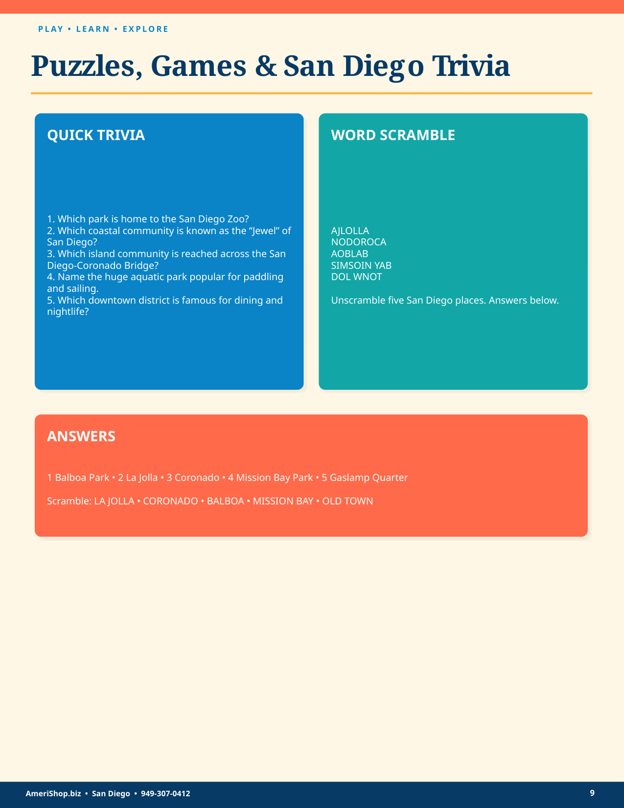 Puzzles, Games & Trivia